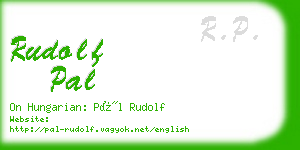 rudolf pal business card